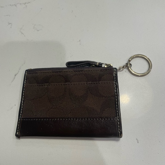 Coach dark brown keychain wallet - Picture 3 of 4